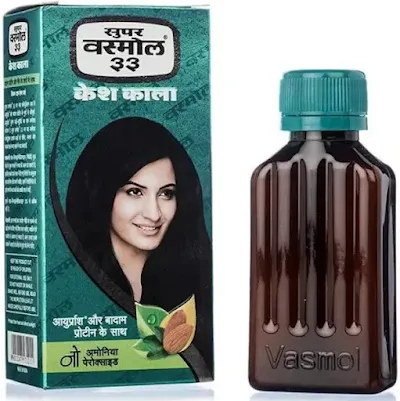 Super Vasmol 33 Kesh Kala Natural Black Oil Based Hair Colour - 100 ml