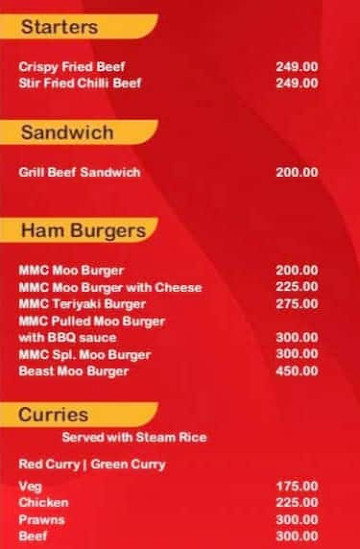 Mango Mood Cafe menu 