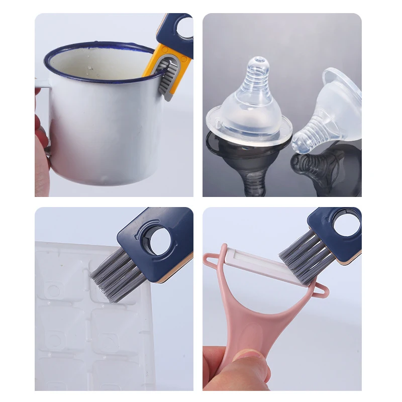 4-in-1 Flaschenreiniger Bürste Multifunktionales Cup Reinigungsbürsten Wasserflaschen Reinigungswerkzeug Mini Silikon U-förmige Bürste
