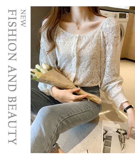 Title 2, Western-style Cardigan Design Lace Hollow Loose...