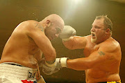 WBF world heavyweight title  fight between Francois Botha, right, and Ron Guerrero of US./MOHAU MOFOKENG