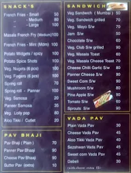 Mummy's Yummies menu 1