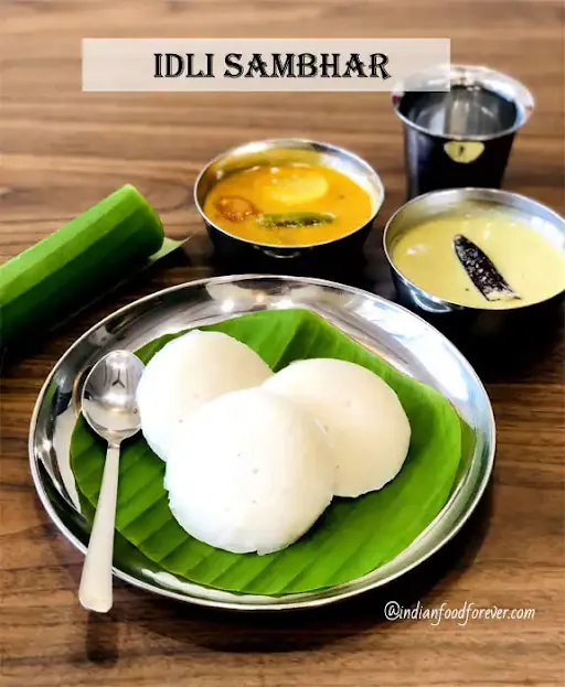 Idly With Sambar (2 Pcs.)