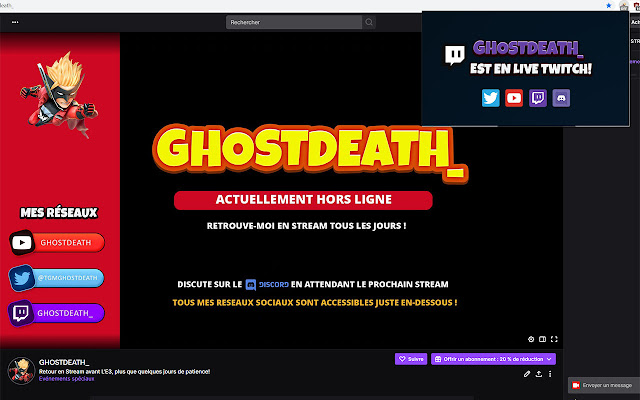 GHOSTDEATH_ Twitch Live Notifications chrome extension