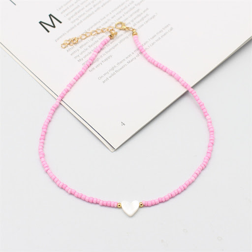 Title 11, Hand-woven Shell Love Rice-shaped Beads Stringe...