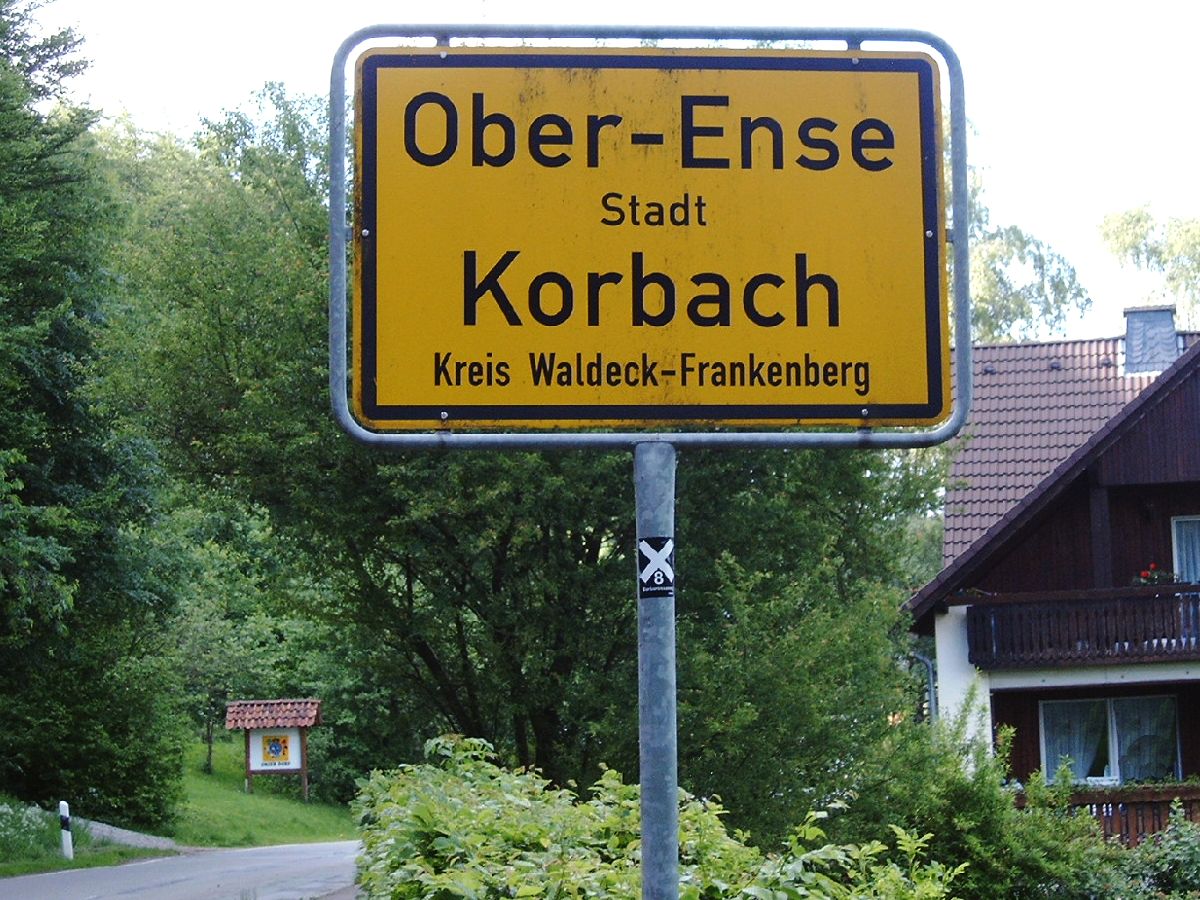 Ortsschild Ober-Ense