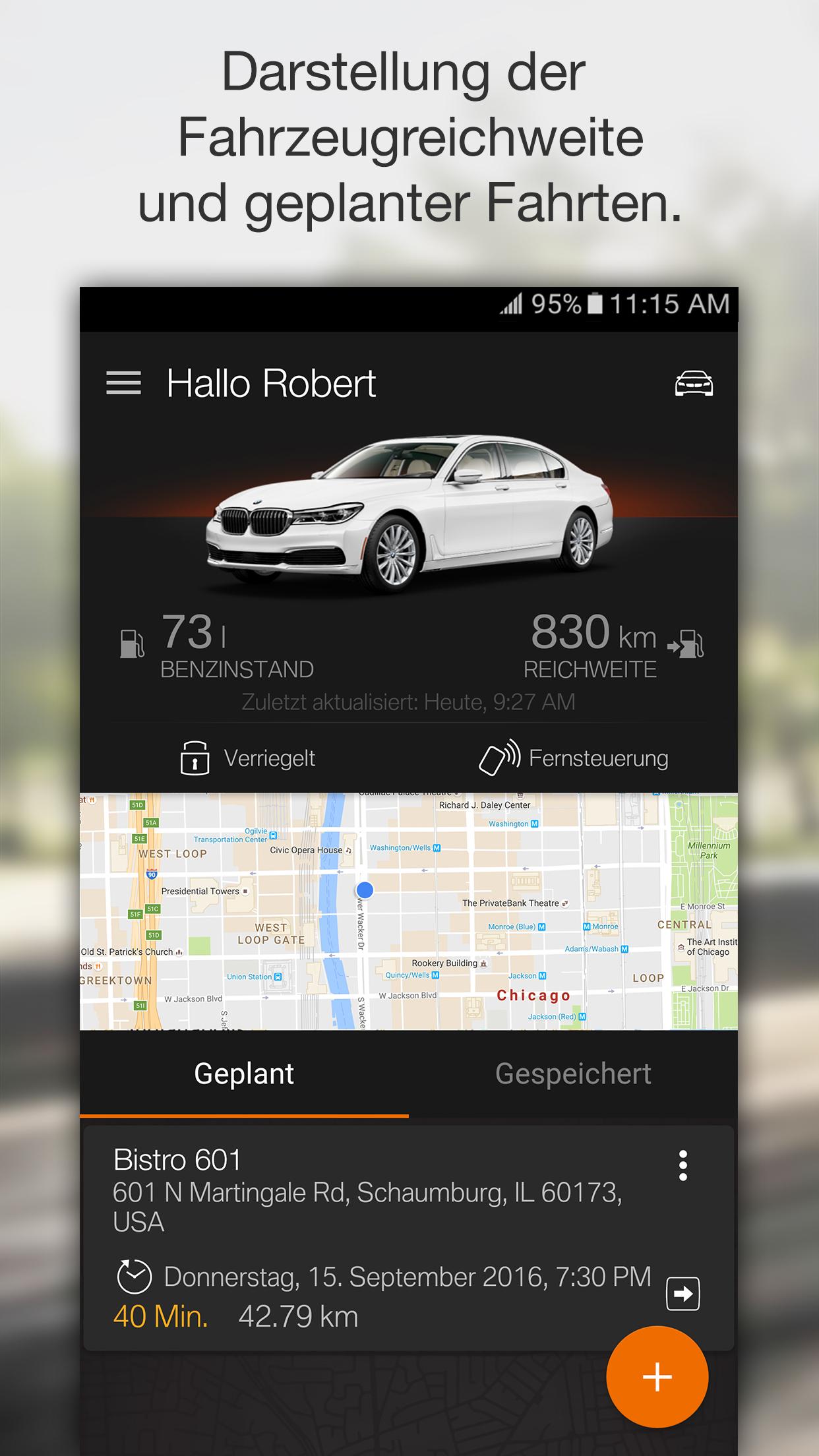 Android application BMW Connected screenshort