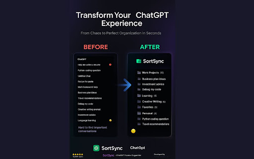 SortSync - ChatGPT Chat Folder Organizer