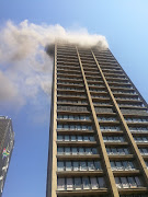 The blaze that engulfed the upper levels of the Gauteng Health Department building in the Johannesburg CBD on September 5 2018, continued to spread to the lower levels of the building on September 6 2018.