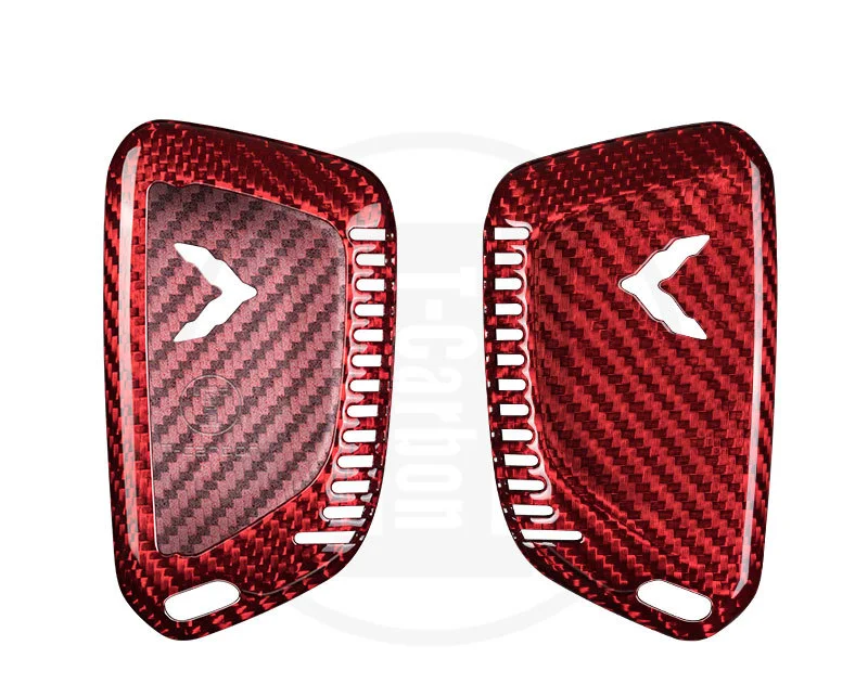 Coque de porte-clés à distance en fibre de carbone