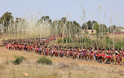 Thousands of Zulu maidens attend the traditional ceremony at Emachobeni Royal Palace in Ingwavuma, northern KwaZulu-Natal.