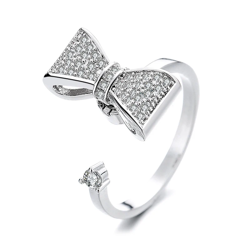 Anel Spinner para Mulheres Flor Abelha Elegante Ajustável Alívio de Estresse Acessório Gótico Feminino Joia da Moda