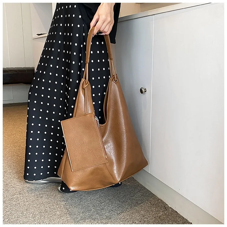 Title 24, Casual retro schoudertas met grote capaciteit, ...