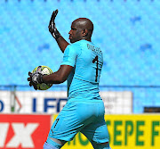 Sundowns keeper Kennedy Mweene wants maximum points against Lobi Stars to top  Champs League's Group A. / Sydney Mahlangu/BackpagePix