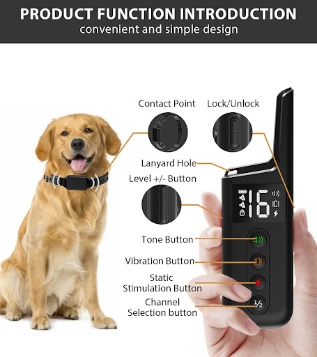 Title 2, Powerful electronic training collar for dogs wi...