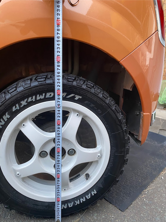 ミラジーノのリフトアップ仕様・ミラジーノL650S・おかえりなさい・車検代ジャスト１０万・嫁に内緒でオールペンしたいに関するカスタム事例の投稿画像2枚目