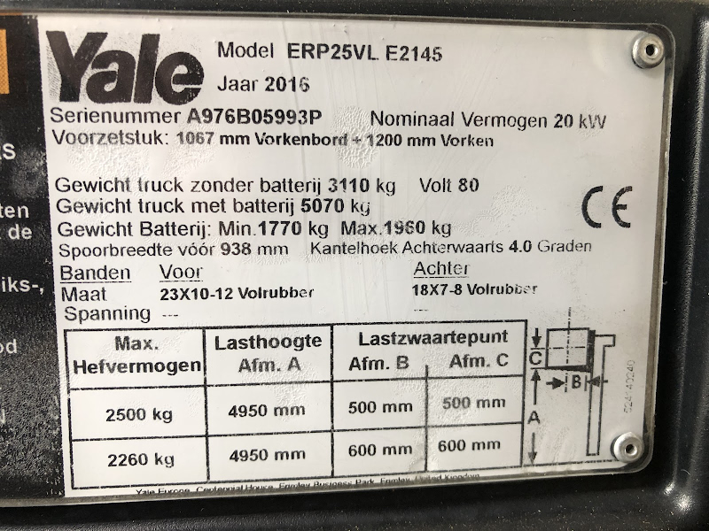 Picture of a YALE ERP25VL