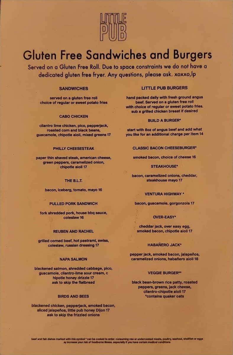 GF Menu