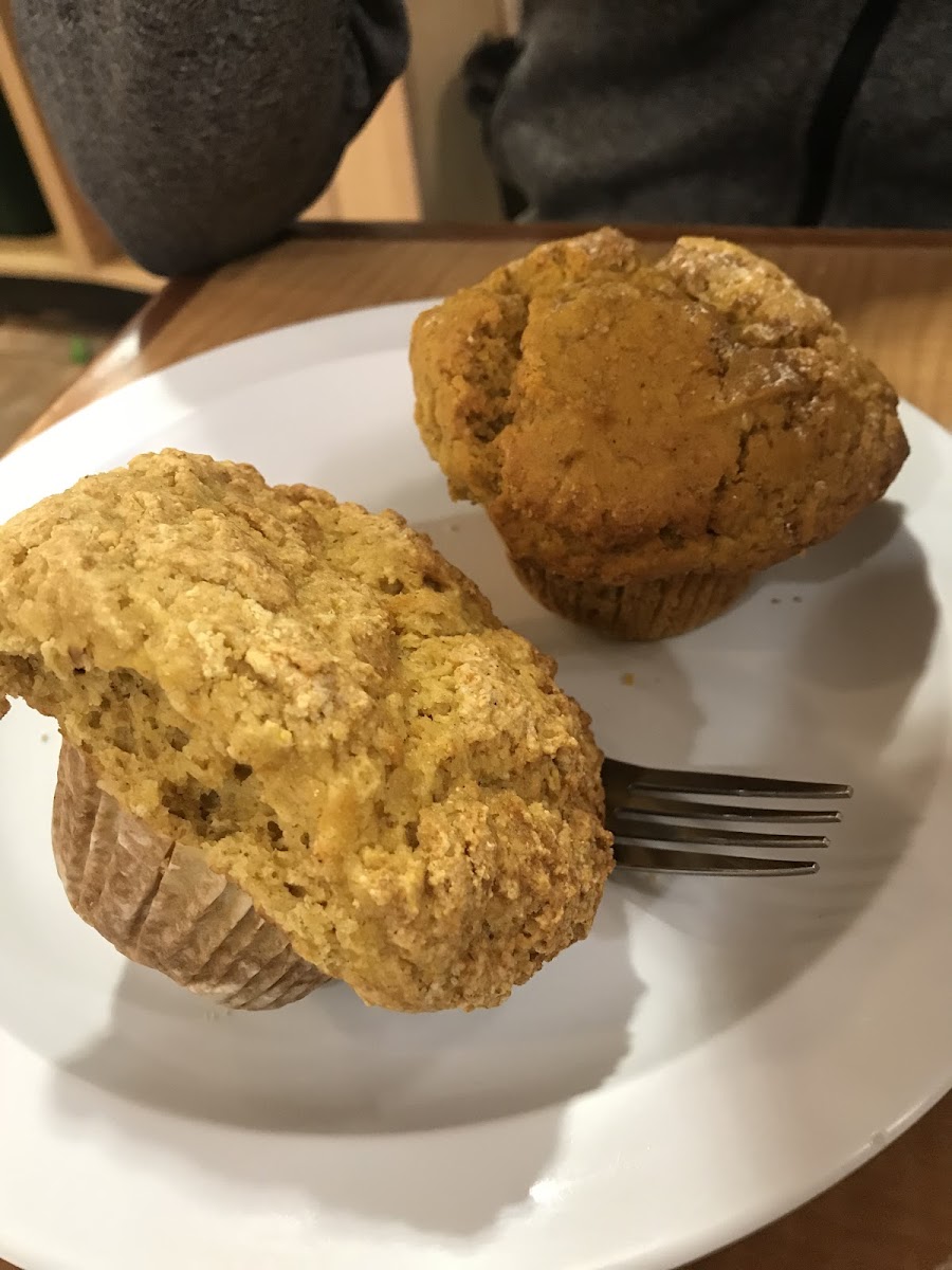 Corn bread and pumpkin muffin 😍