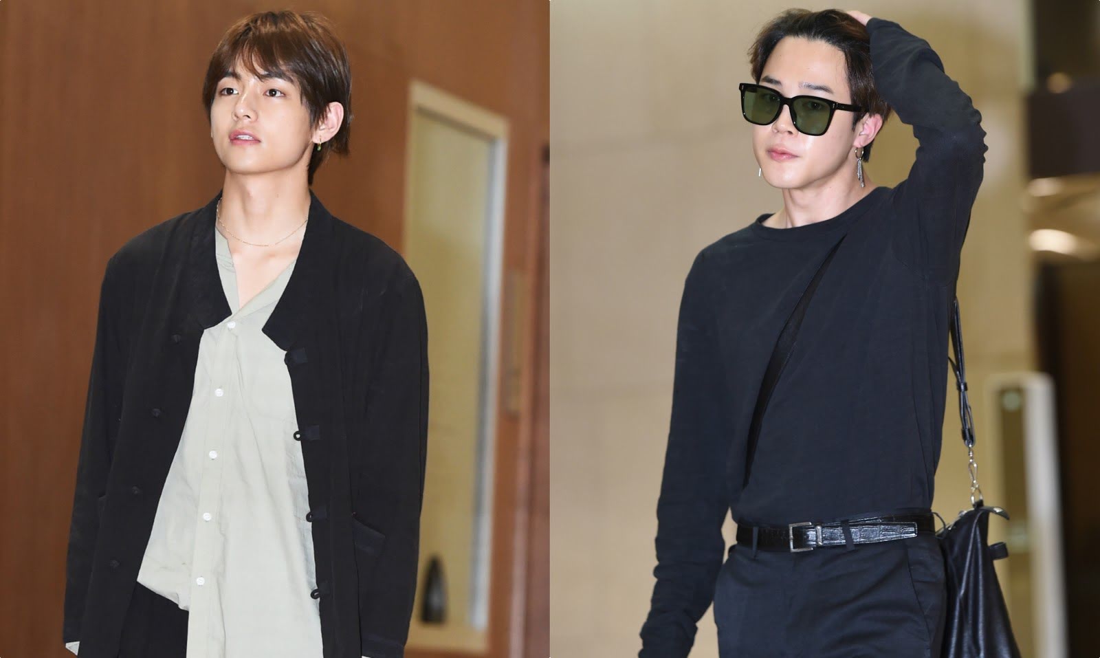 v and jimin airport