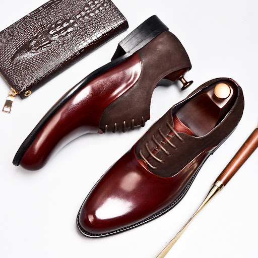Title 7, Vintage British Business Mens Formal Leather Sh...
