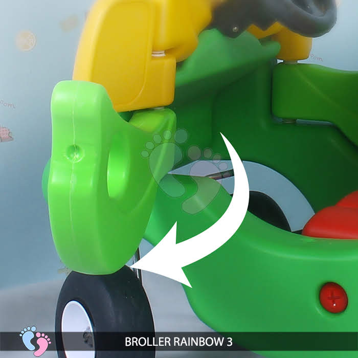 mẫu ô tô chòi chân cho bé rainbow 3