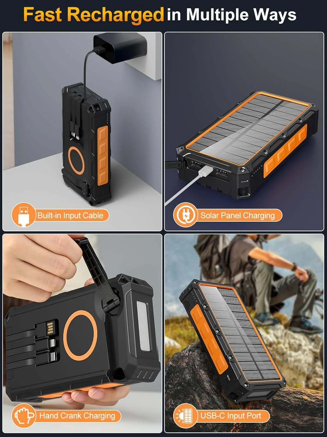 Title 10, Solarni Ručni Generator i Prenosivi Bežični Pun...
