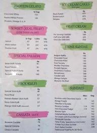 Giani's Ice Cream menu 2