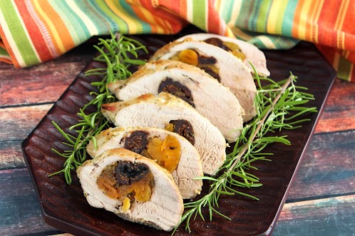 Pork Loin Stuffed with Dried Figs and Apricots