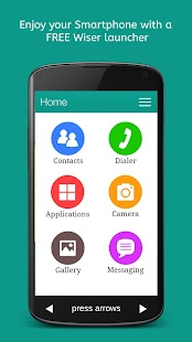 Wiser launcher, a simple & easy phone experience. Screenshot