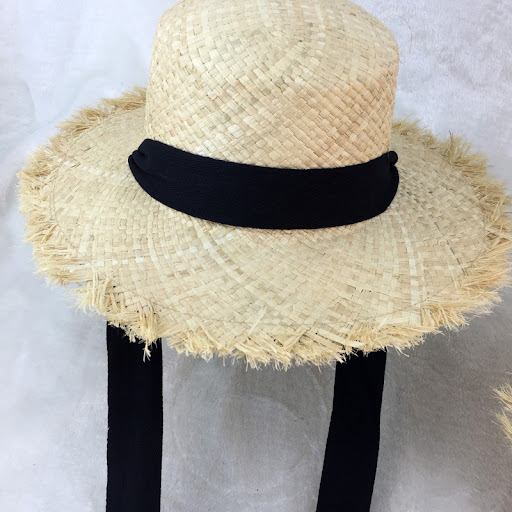 Title 2, Flat-top raffia large-edge burred cotton ribbon...