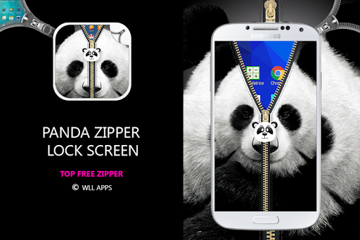 Panda Zipper Screen Lock