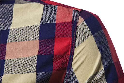 Title 8, Mens cotton shirt plaid stripe long sleeve, a ...