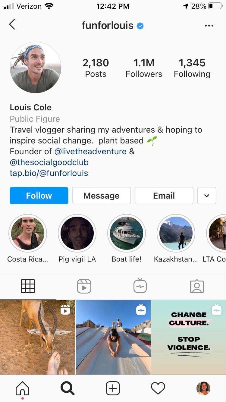 Buy Outdoor & Travel Instagram account with 116057 followers