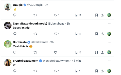 DeGod Reply Button