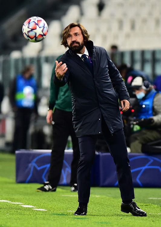 Juventus coach Andrea Pirlo during the match against Barcelona