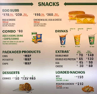 Subway menu 6