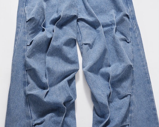 Title 11, Retro Street Hip Hop Style Irregular Pleated Je...
