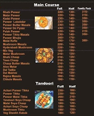 Indian Greens Restaurant menu 1