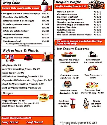 7th Heaven menu 