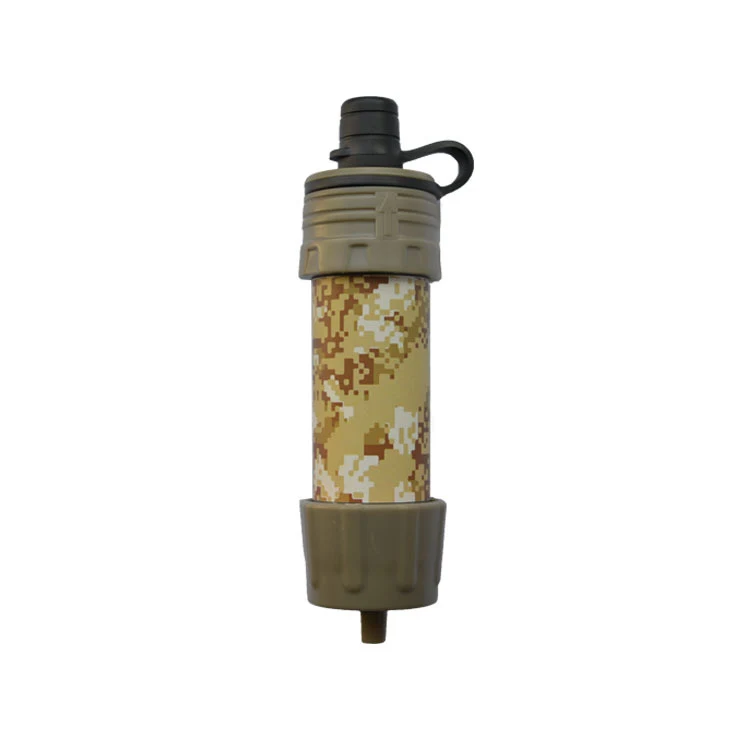 Mini draagbare waterfilter voor buiten. Geniet van schoon en veilig drinkwater, perfect voor wandelingen, kamperen en andere outdoor activiteiten.