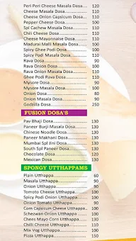 Mr & Mrs Idli menu 1