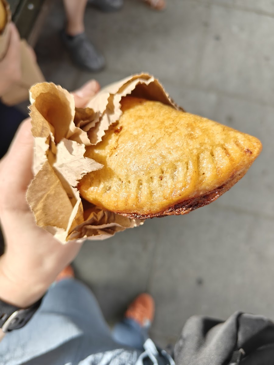 Date-sweetened chicken pastilla hand pie