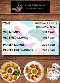 Yum Yum Momo menu 1