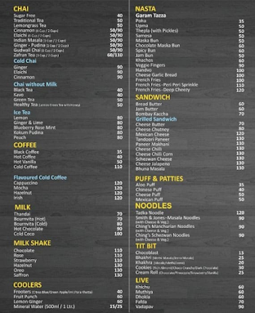 Tea Post menu 