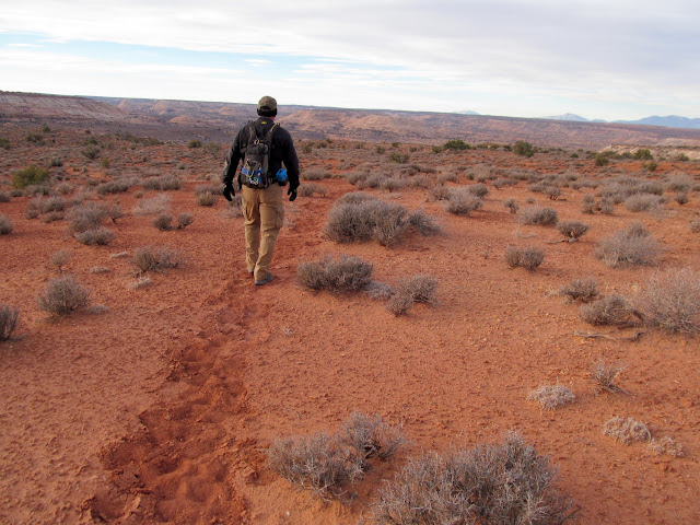 Alan on the beaten-in trail