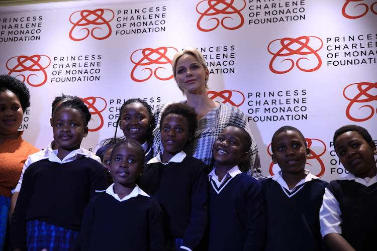 Princess Charlene of Monaco during an interview with TimesLIVE on Wednesday.