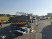 Four people died on Thursday after a truck and a taxi collided on the N3.