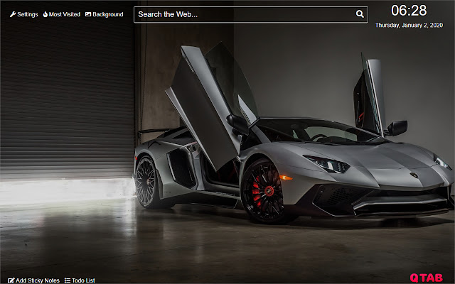 Lamborghini Aventador Wallpaper for New Tab