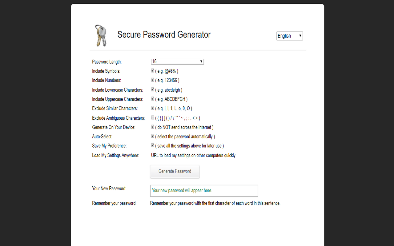 generate password Preview image 0